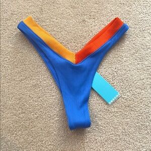 Colorful Ribbed Bikini Bottom